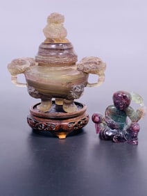 Two Carved Table Objects