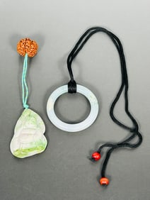 Two Chinese Jadeite Objects