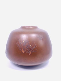 A Japanese Mixed Metal Vase