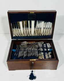 A Set of Master Cutler 100 Cooper Ludlam Silver Plated Flatware
