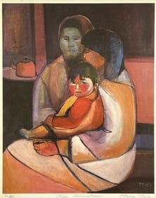 A Limited Edition Print of Three Generations, Signature Claire Fejes