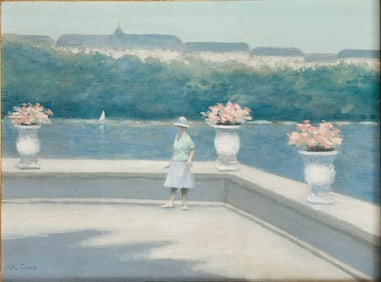 A Painting of Three Urns, Signature A. Cours
