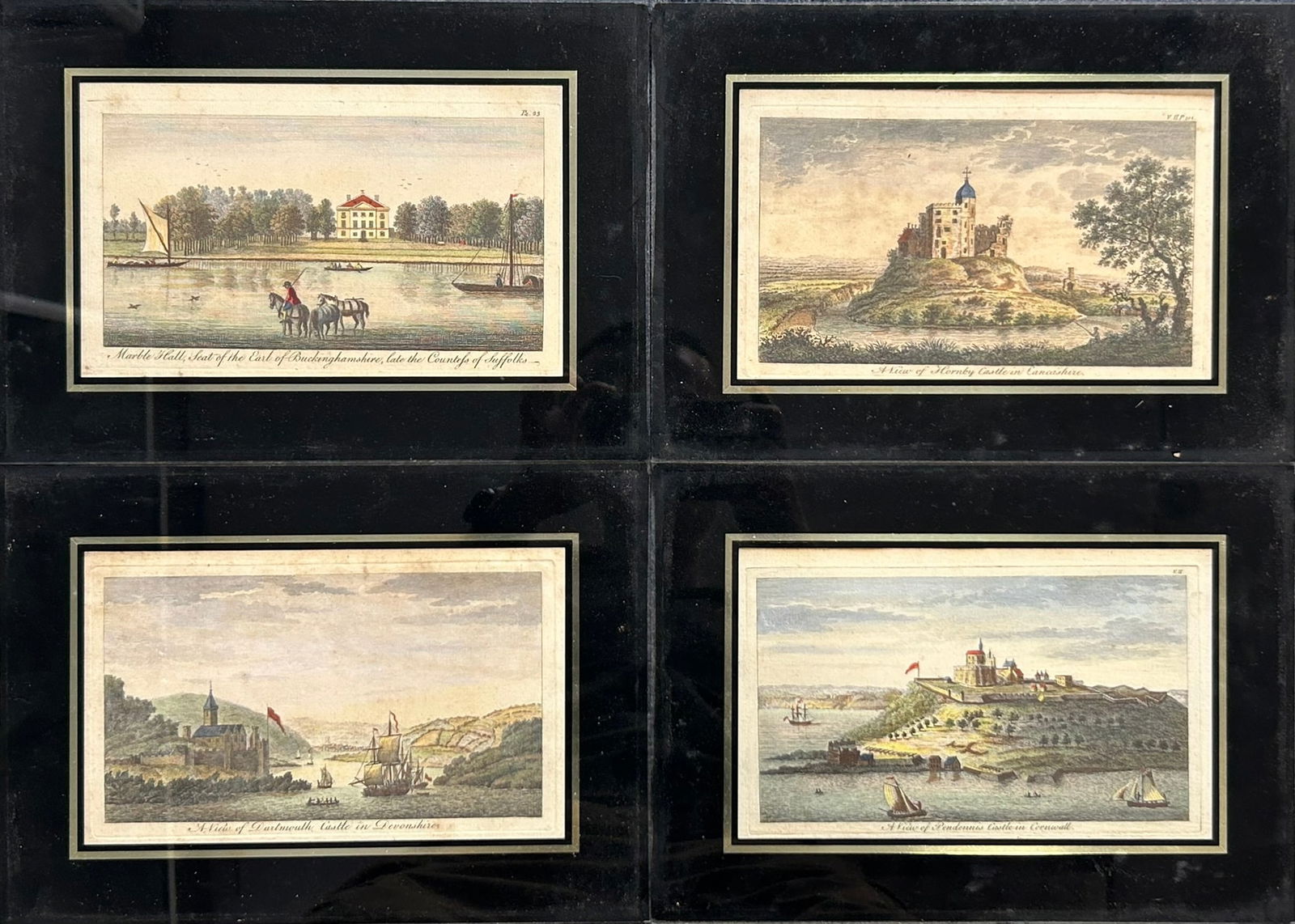 A Group of Four Color Prints Based on Copper Engravings from A New Display of the Beauties of (1 of 14)