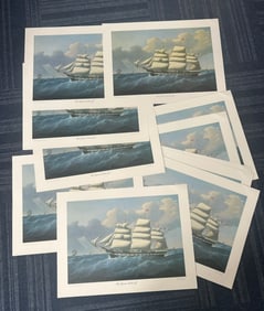 A Group of Twenty-Seven Print Copies of 'The James Foster, Jr.' of the Black Ball Packet Line