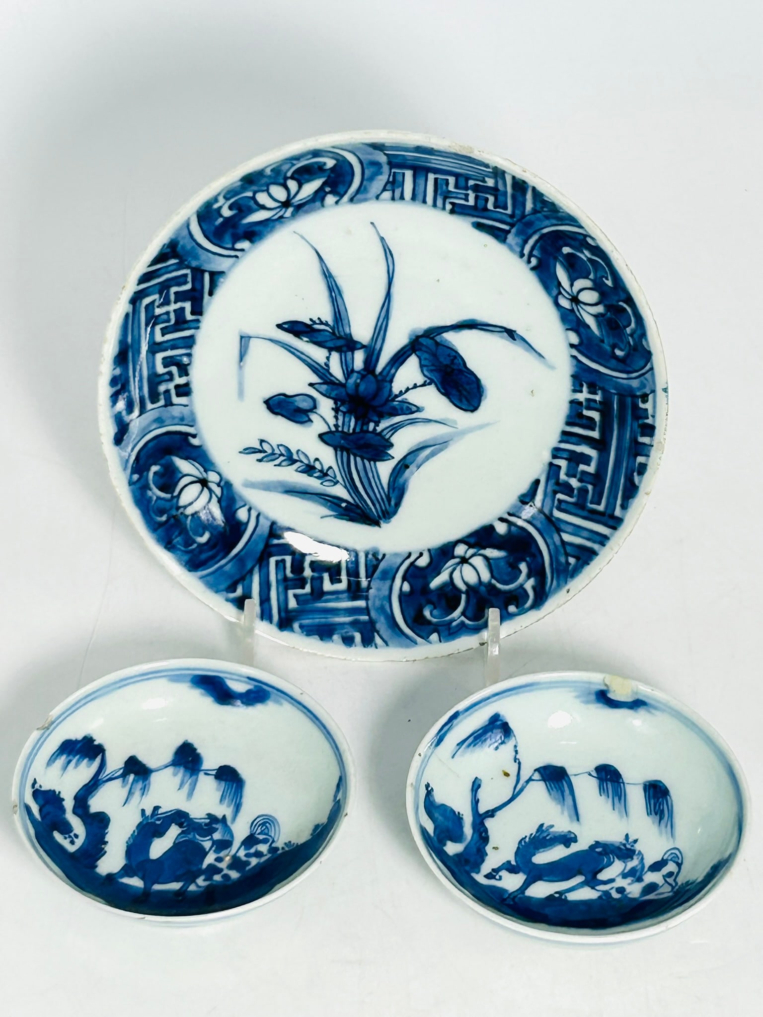 A Group of Three Chinese Blue and White Ware (1 of 6)