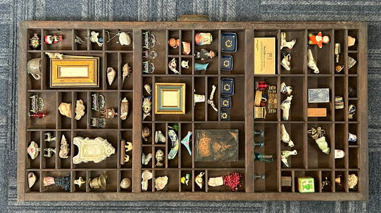 A Vintage Hamilton Printer's Type Drawer/Cabinet: With a 'Hamilton' mark to the handle. 32 in. x 17.5 in.