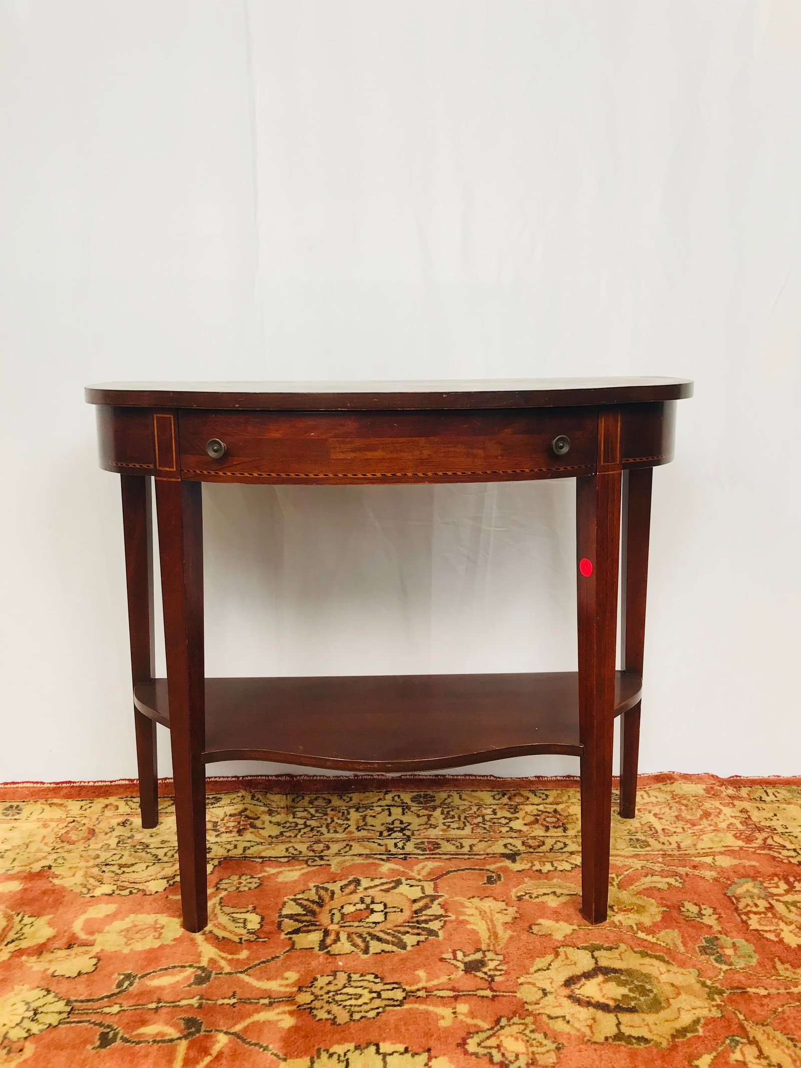 A Mersman Medallion Collection Half Round Demilune Console Table (1 of 8)