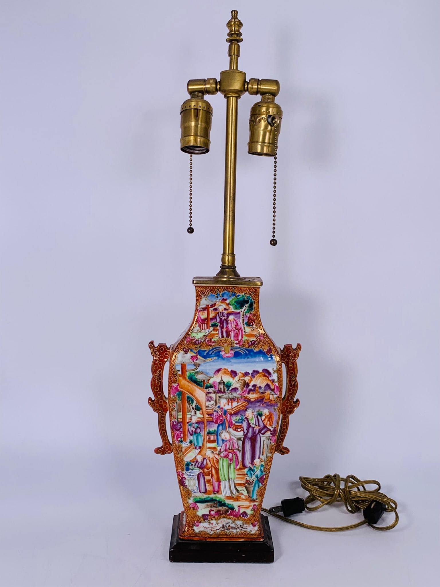 A Chinese Export Famille Rose Gilt-Decorated Hu-Form Vase (1 of 13)