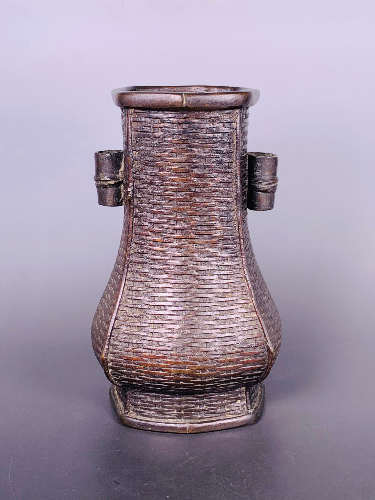 A Japanese Bronze Hu Form Vase, Murata Seimin Mark, Bunsei Era, Edo period (1 of 11)