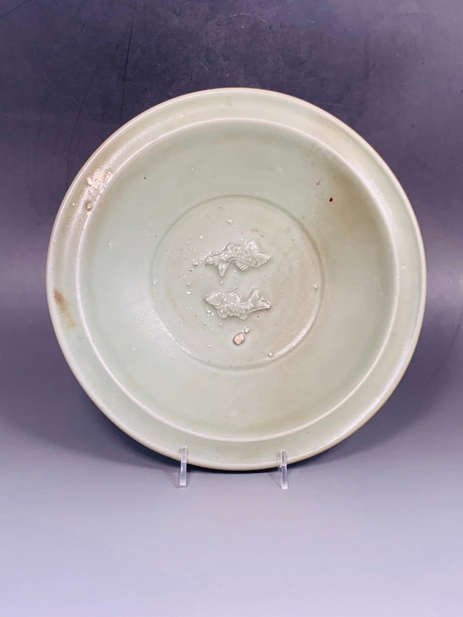 Freeman?s/Hindman Provenance: A Chinese Longquan Celadon Porcelain 'Double Fish' Dish (1 of 10)
