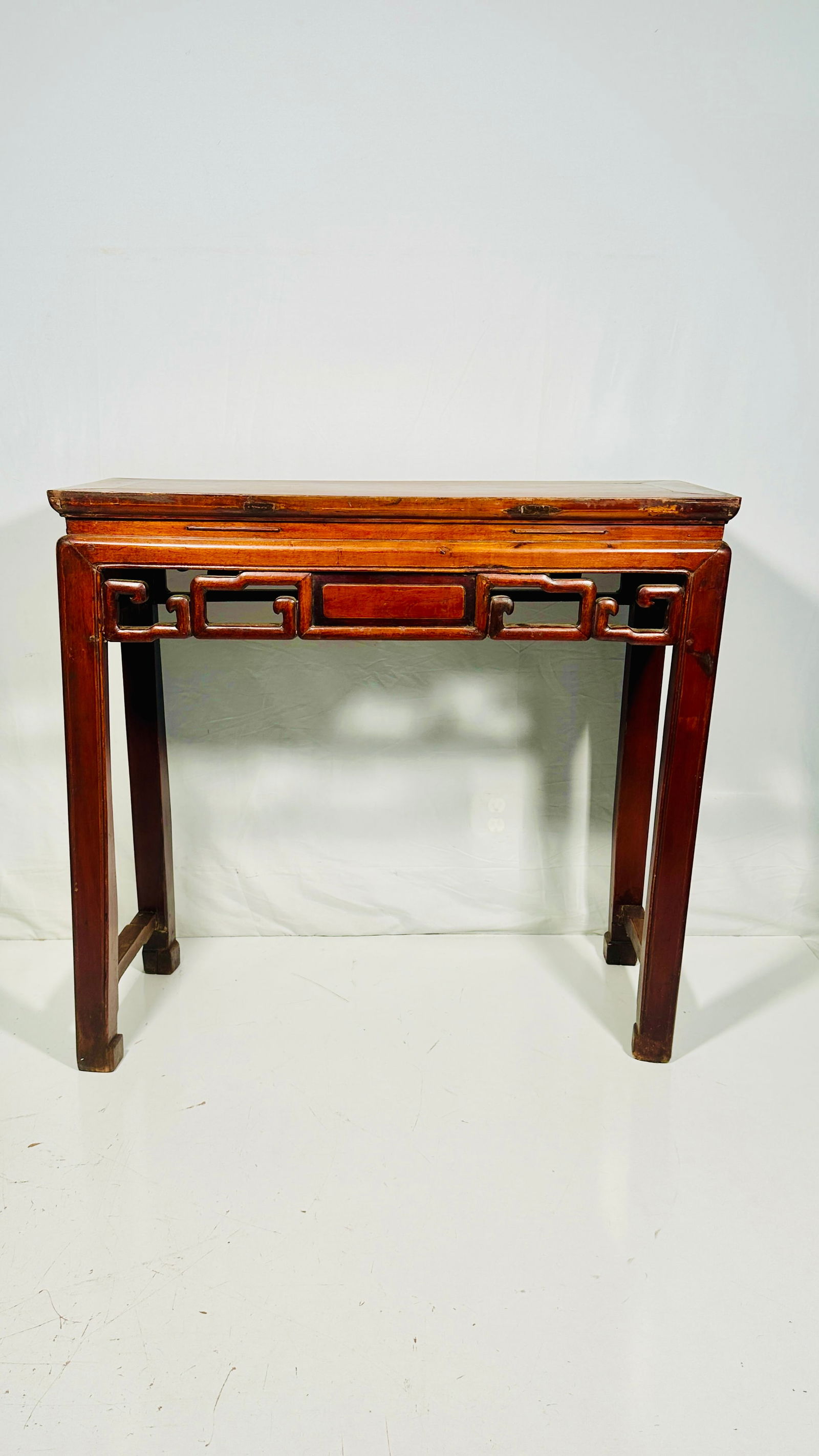 A Chinese Wood Table, Tiao'an: 31.3/4 in. high, 76.1/4 in. wide, 21 in. deep.