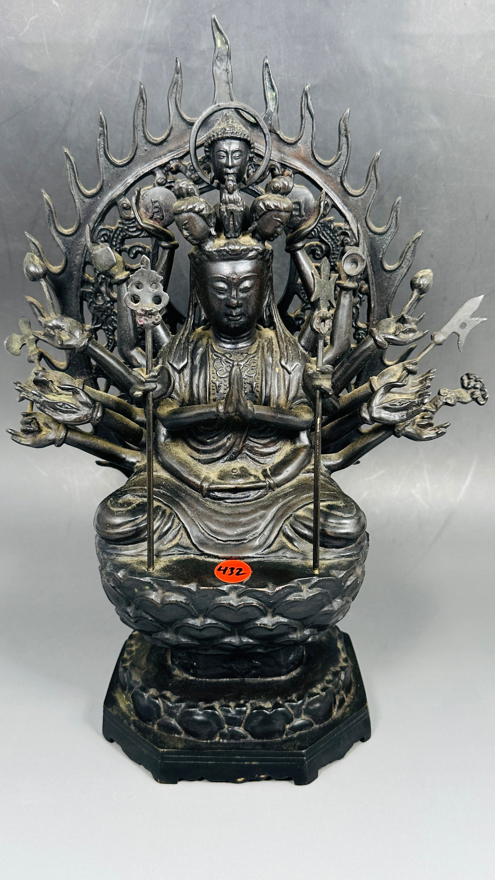 A Japanese Bronze Figure of Seated Avalokitesvara (1 of 11)