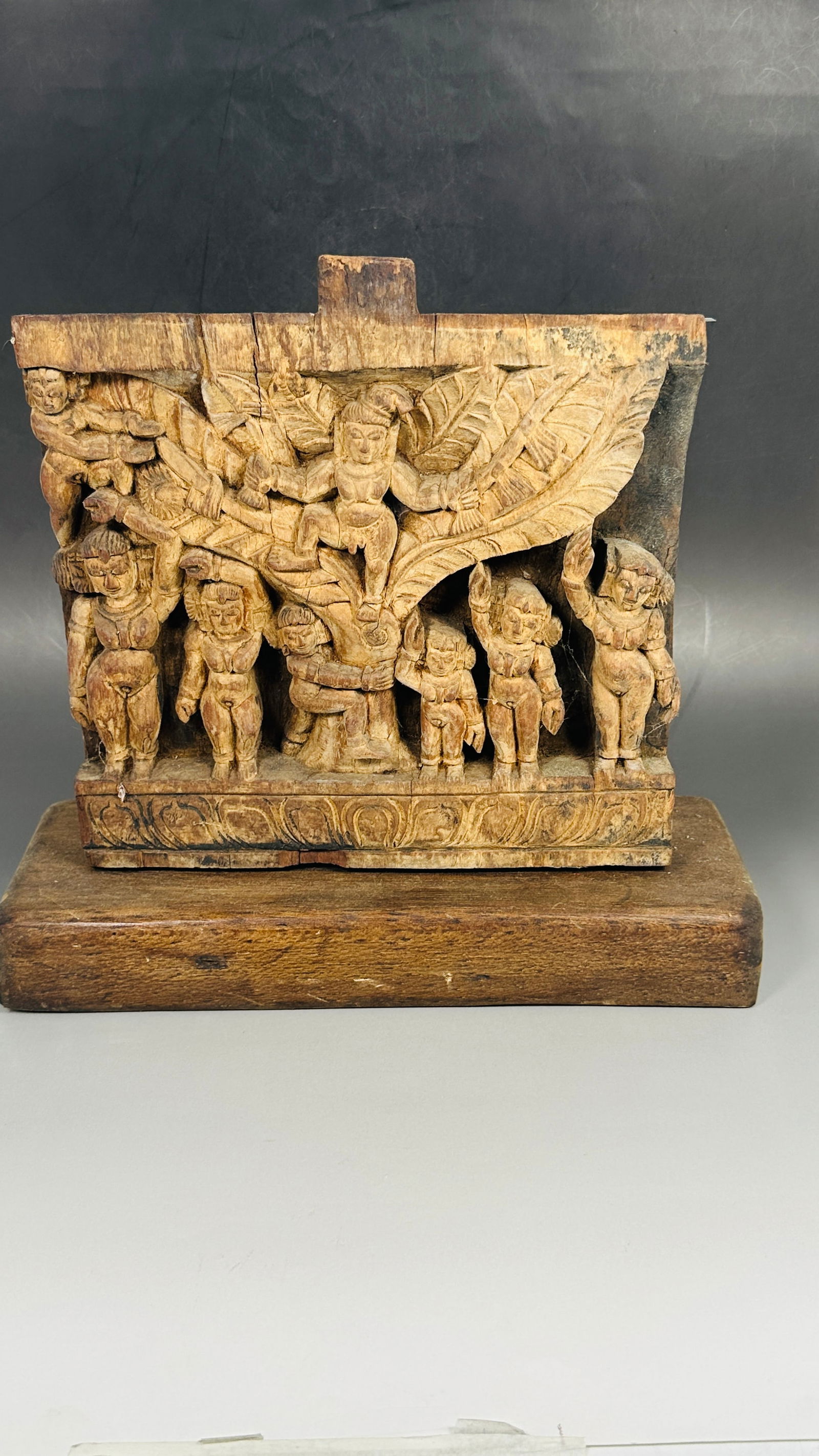 An Indian Carved Wood Panel (1 of 4)