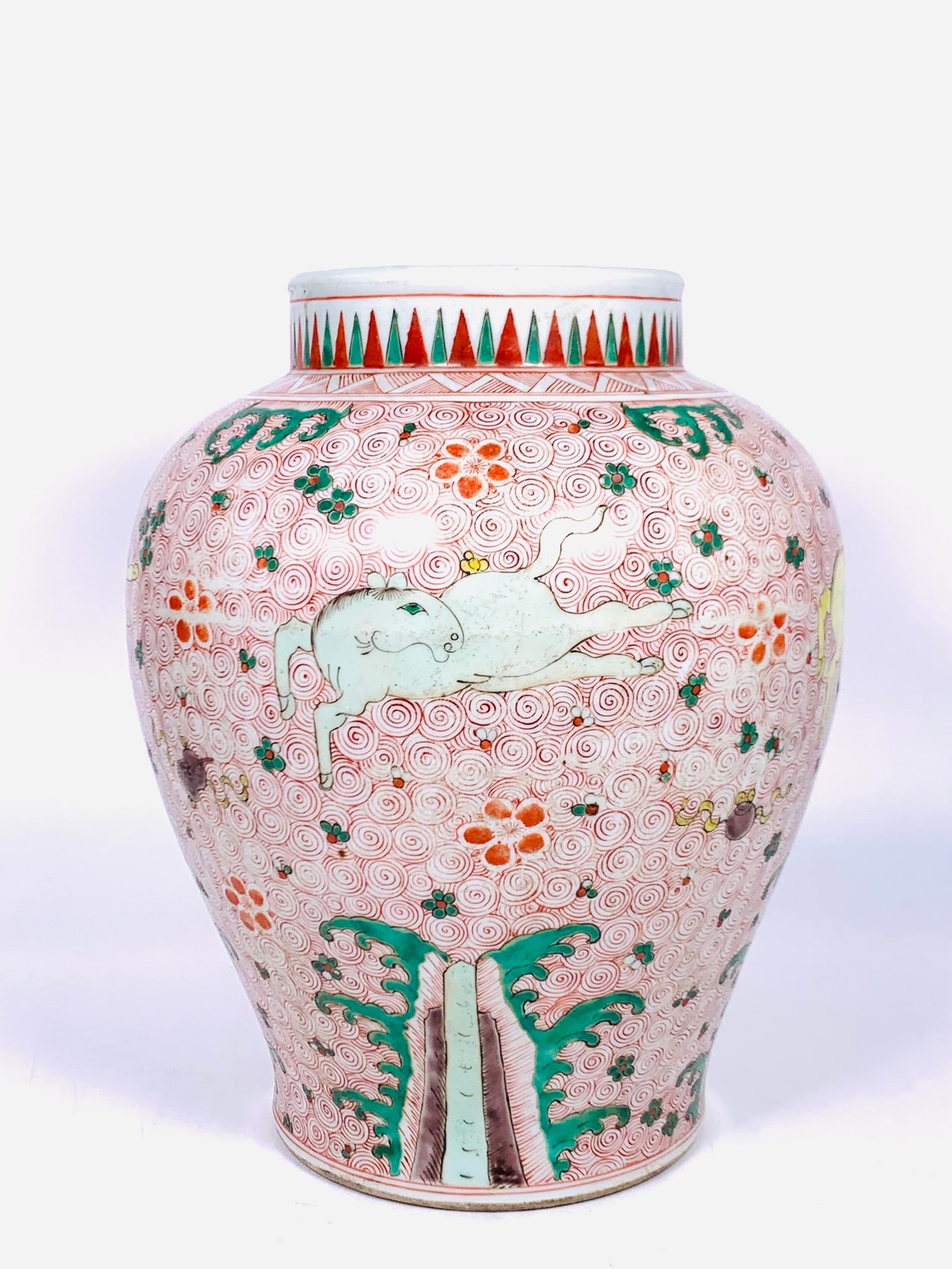 A Chinese Famille Verte 'Heavenly Horse' Jar (1 of 10)