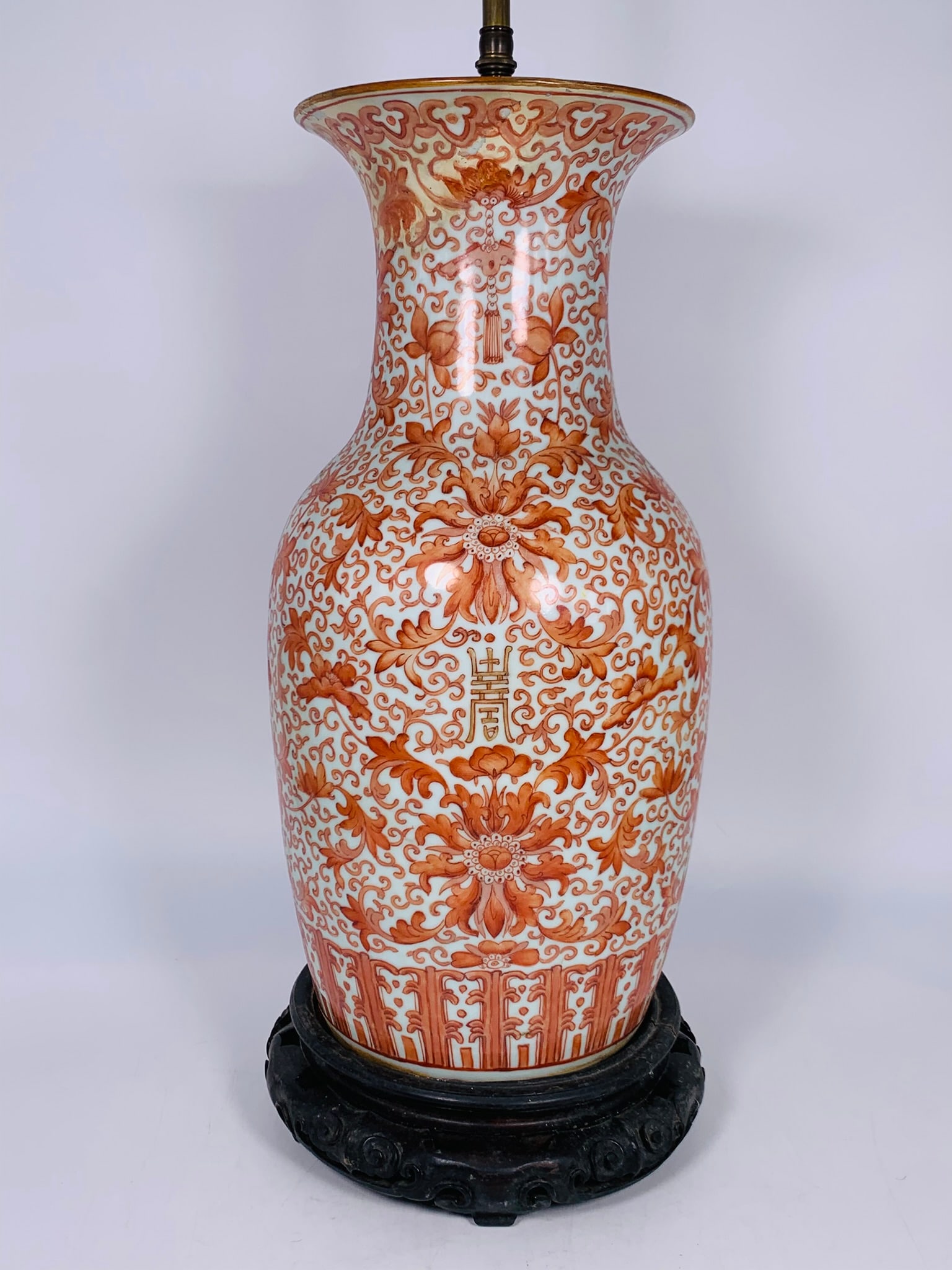 A Chinese Iron-Red Decorated 'Double Happiness Character' Vase (1 of 9)