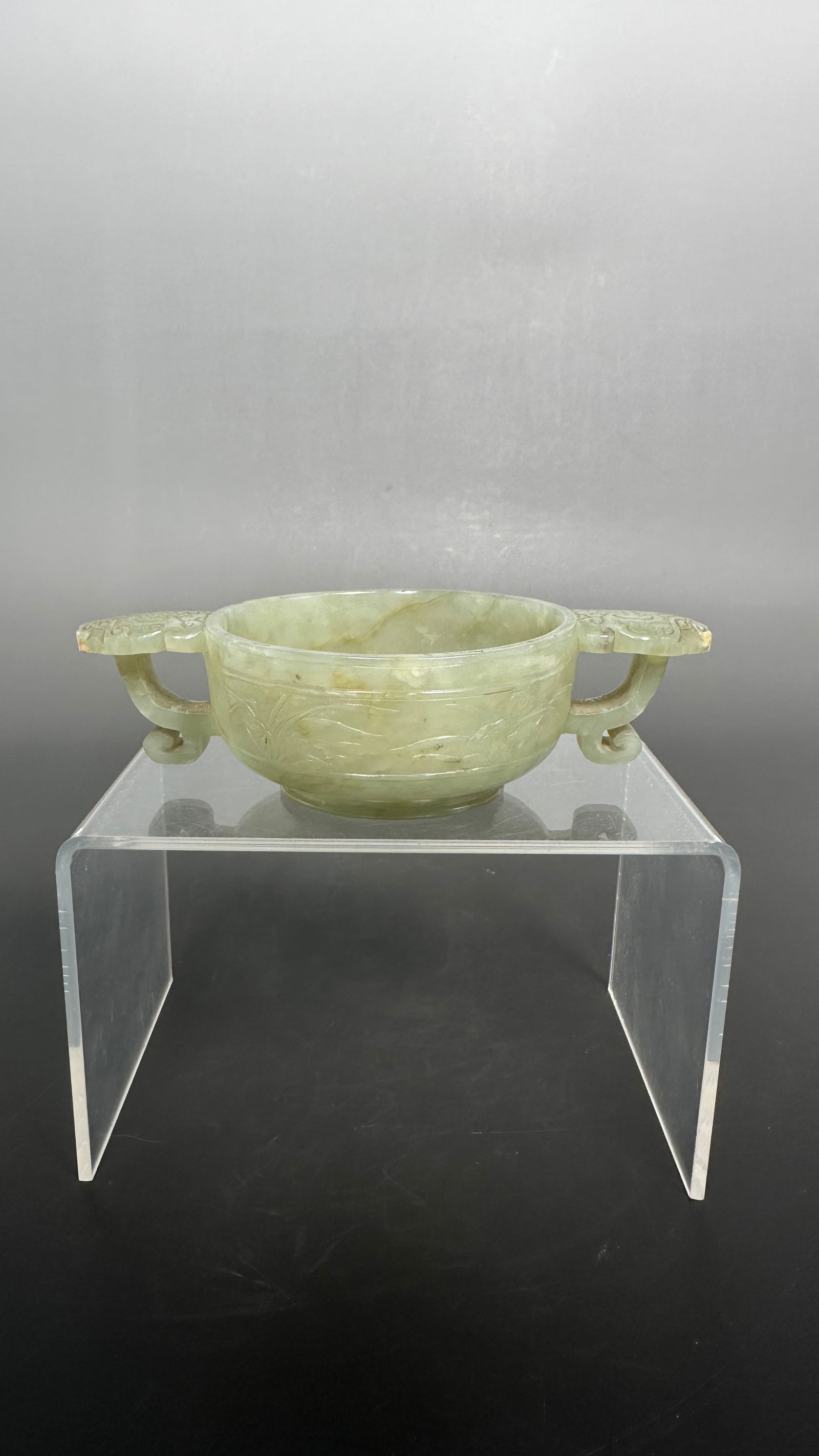A Chinese Carved Celadon Jade Water Pot, Ming Dynasty (1 of 13)