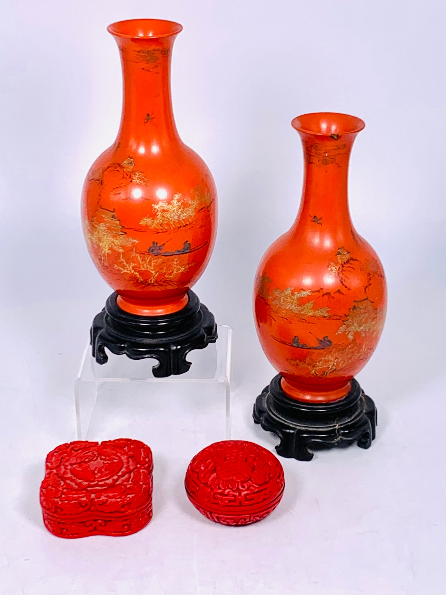 A Group of Four Chinese Lacquer Ware (1 of 17)