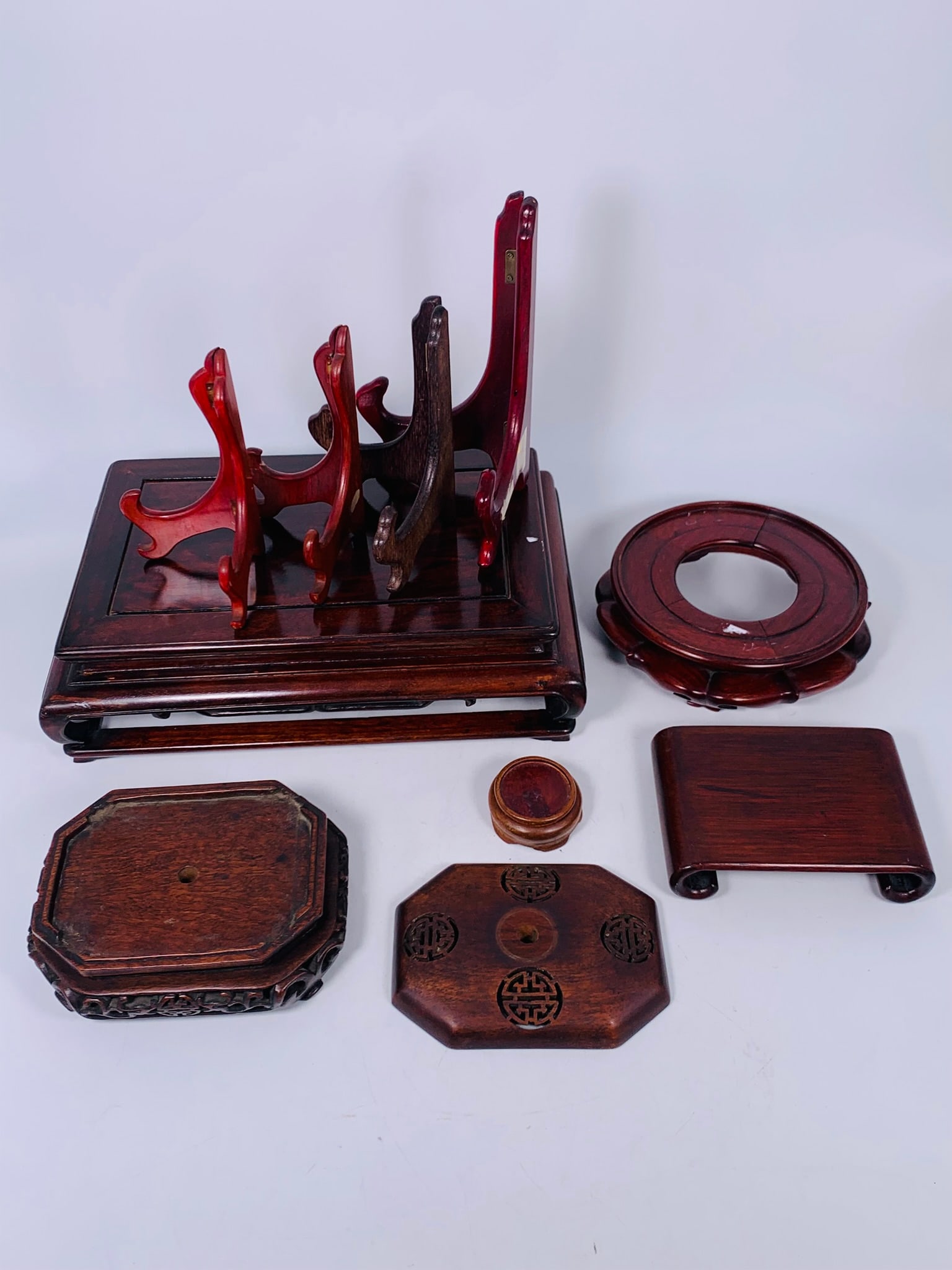 A Group of Ten Chinese Wood Stands and Racks (1 of 16)