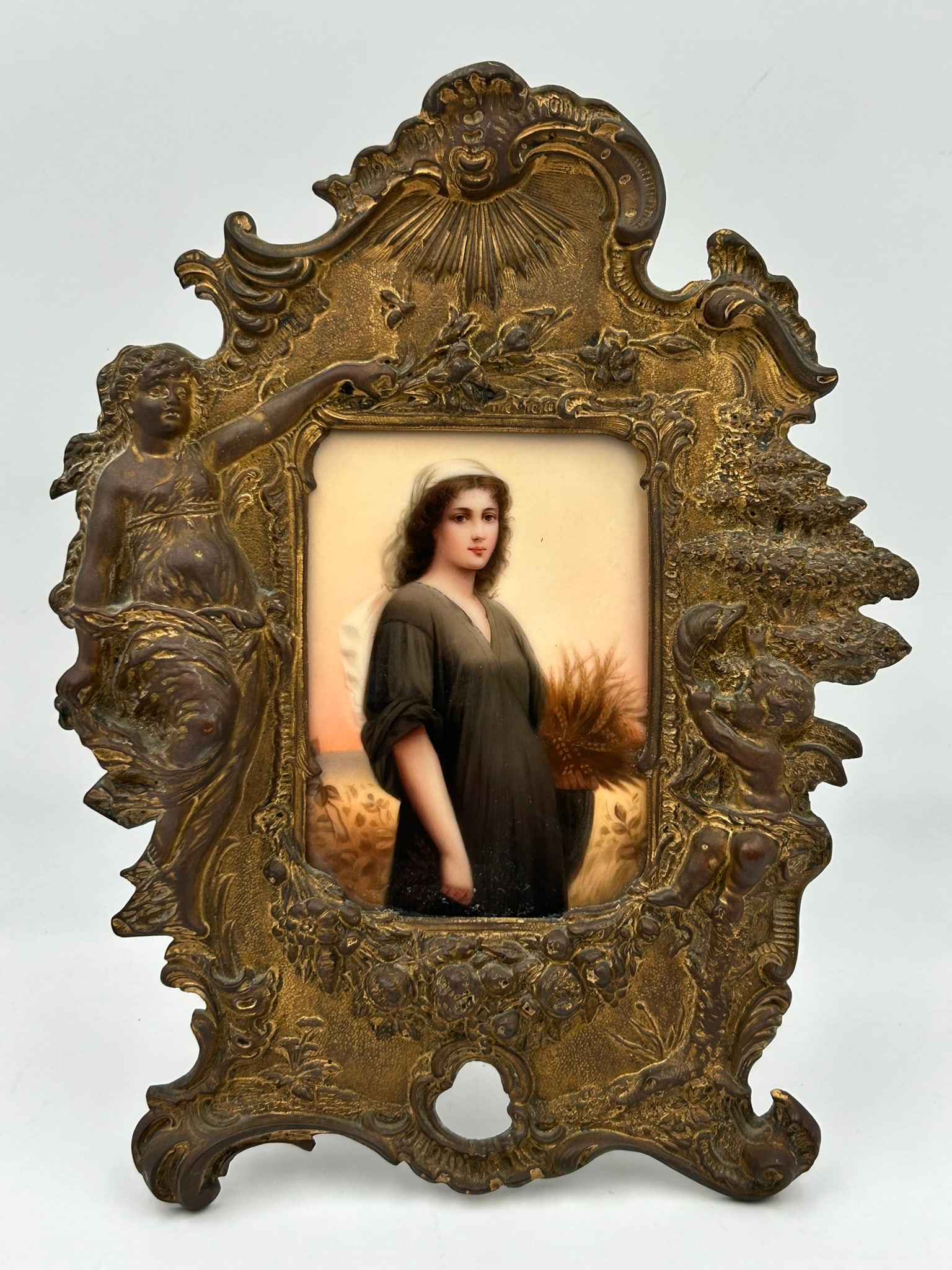 A KPM Style Porcelain Plaque of Ruth (1 of 9)