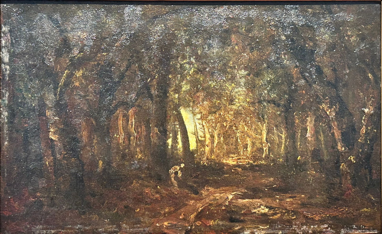 A Painting of 'In the Forest', Probably Diaz de la Pena: Oil on canvas, probably the work of/after Diaz de la Pena the French Barbizon artist was renowned for his depictions of the Forest of Fontainebleau near Paris, and his works are known for their rich c