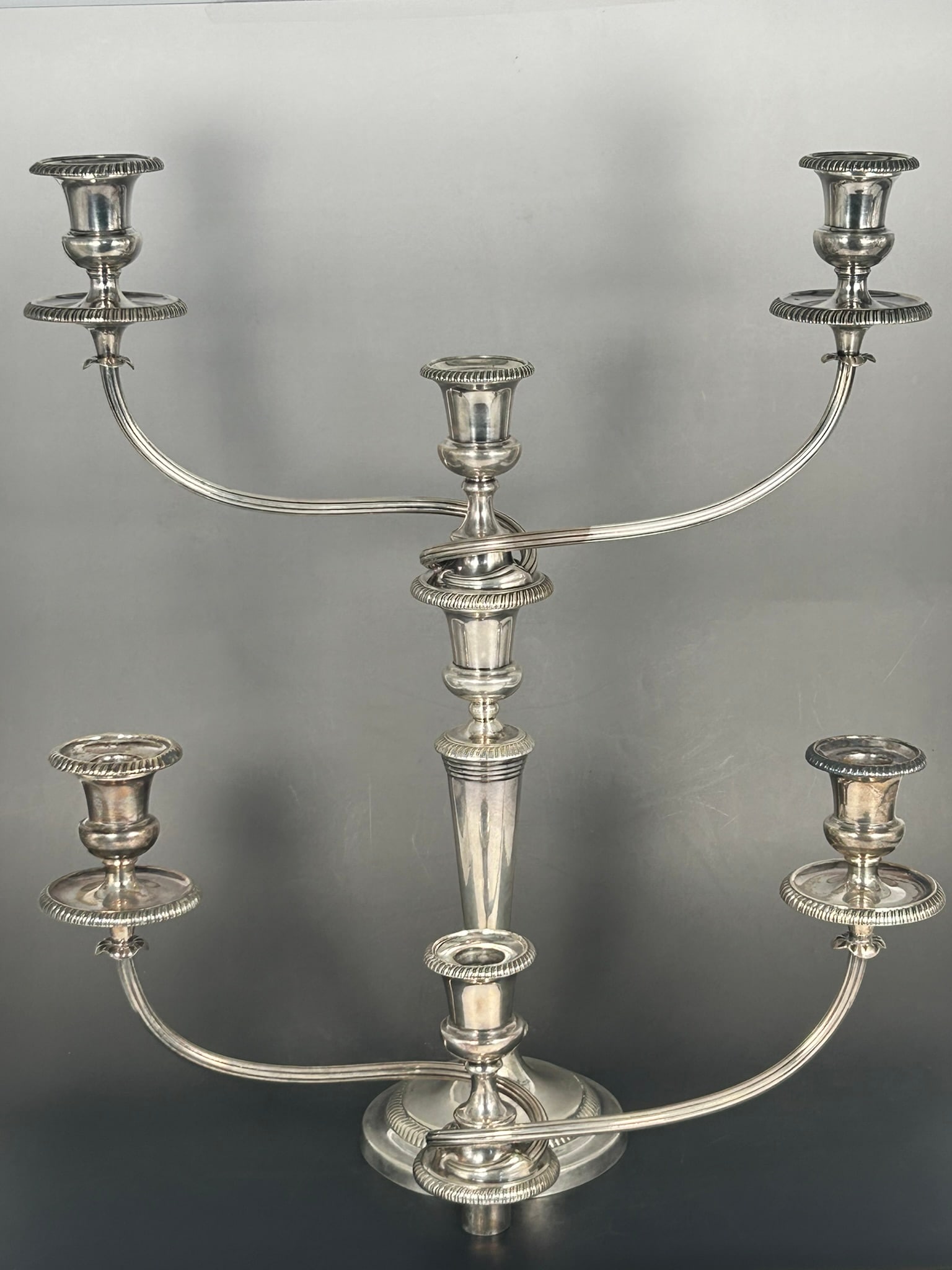 Two Antique George III Silver Candelabra (One without Stand), 1802 by Matthew Boulton of Birmingham (1 of 20)
