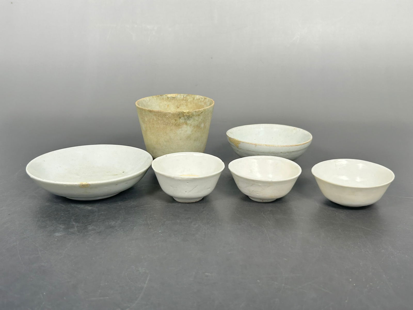 A Group of Six Chinese White Glazed Ware (1 of 13)