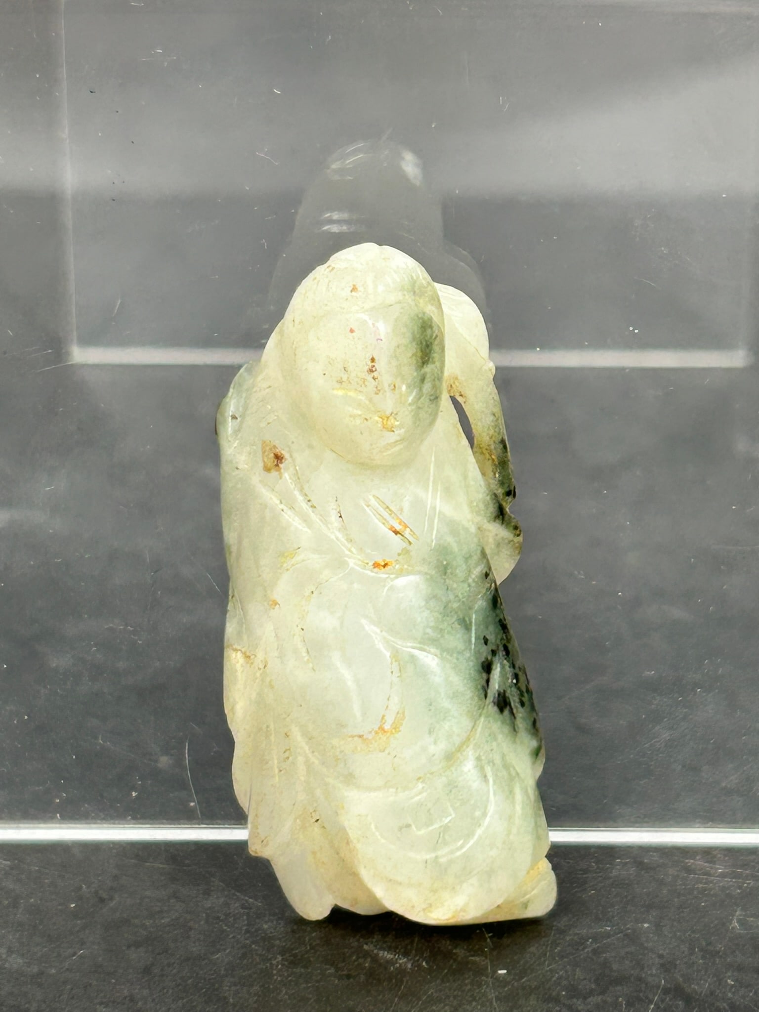 A Chinese Carved Jadeite Figure of Liu Hai (1 of 9)