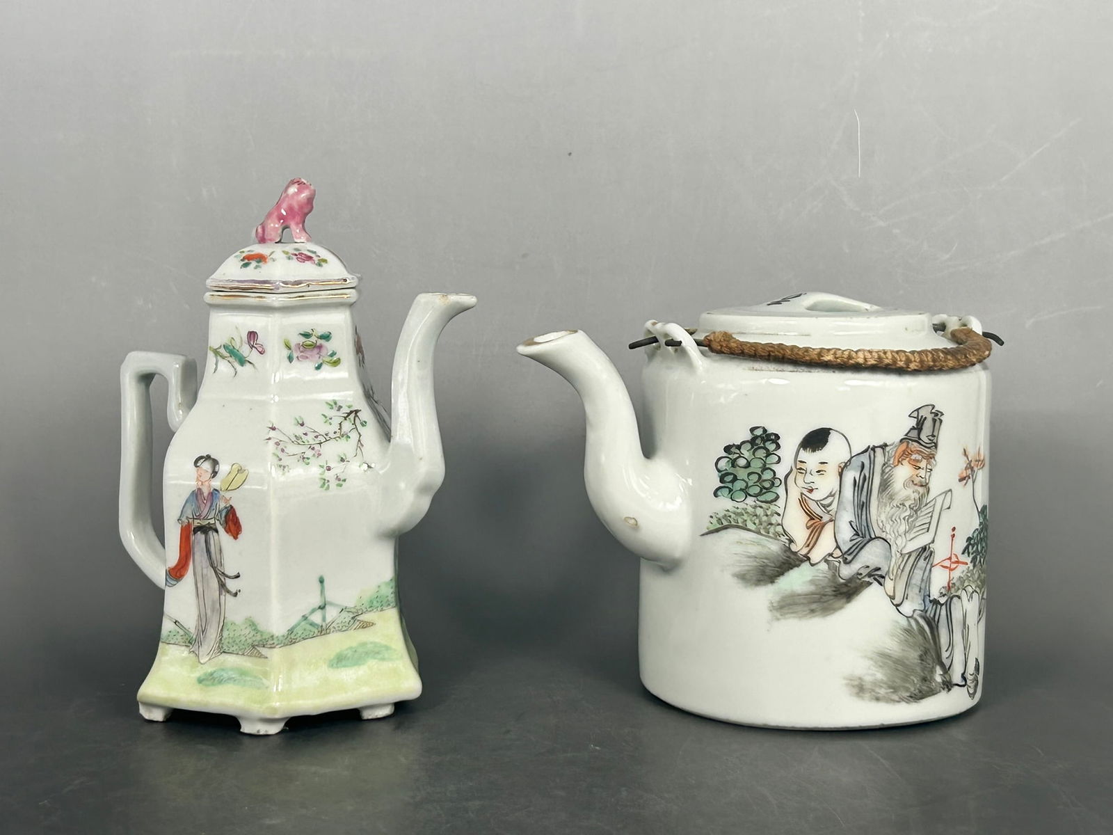 Two Chinese Famille Rose Teapots and Covers (1 of 20)