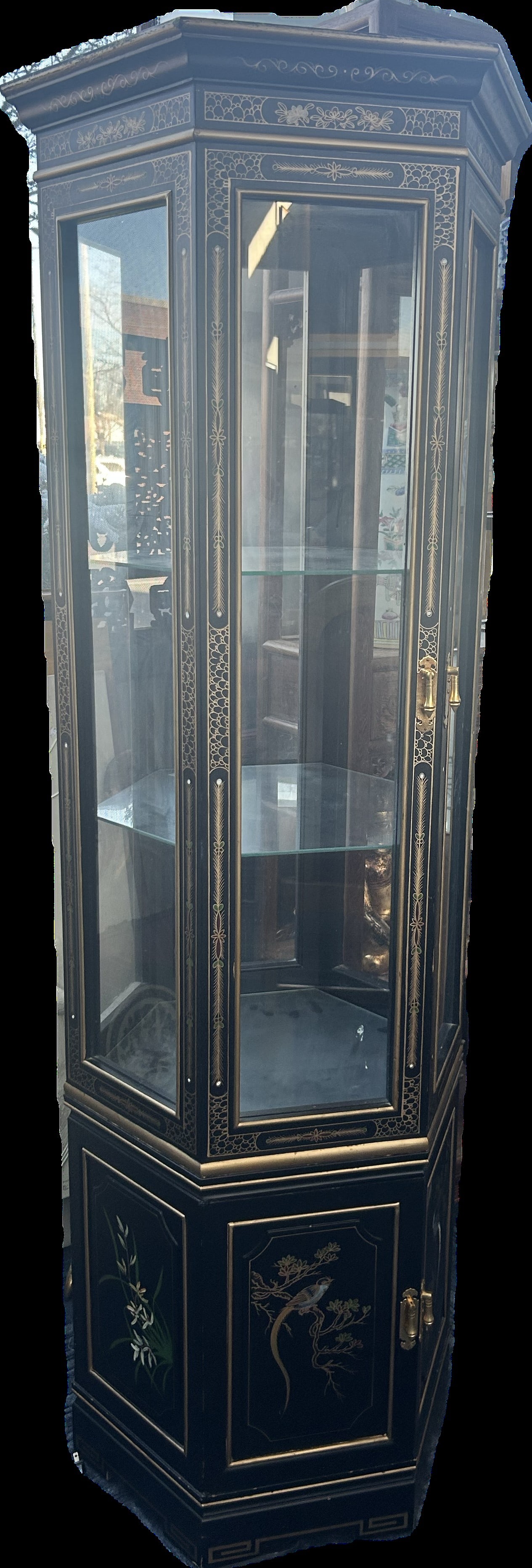 An Asian-Style Chinoiserie Corner Display Cabinet (1 of 8)