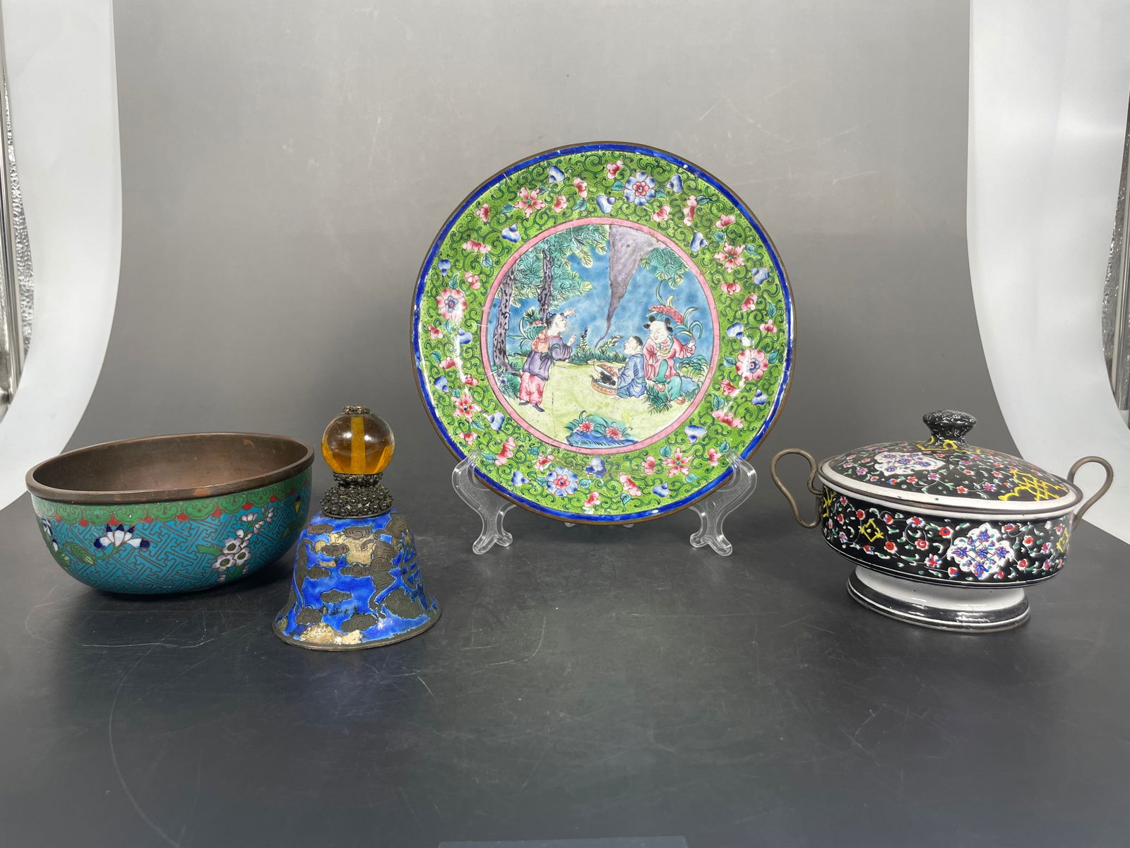 A Group of Four Chinese Enamelware (1 of 16)