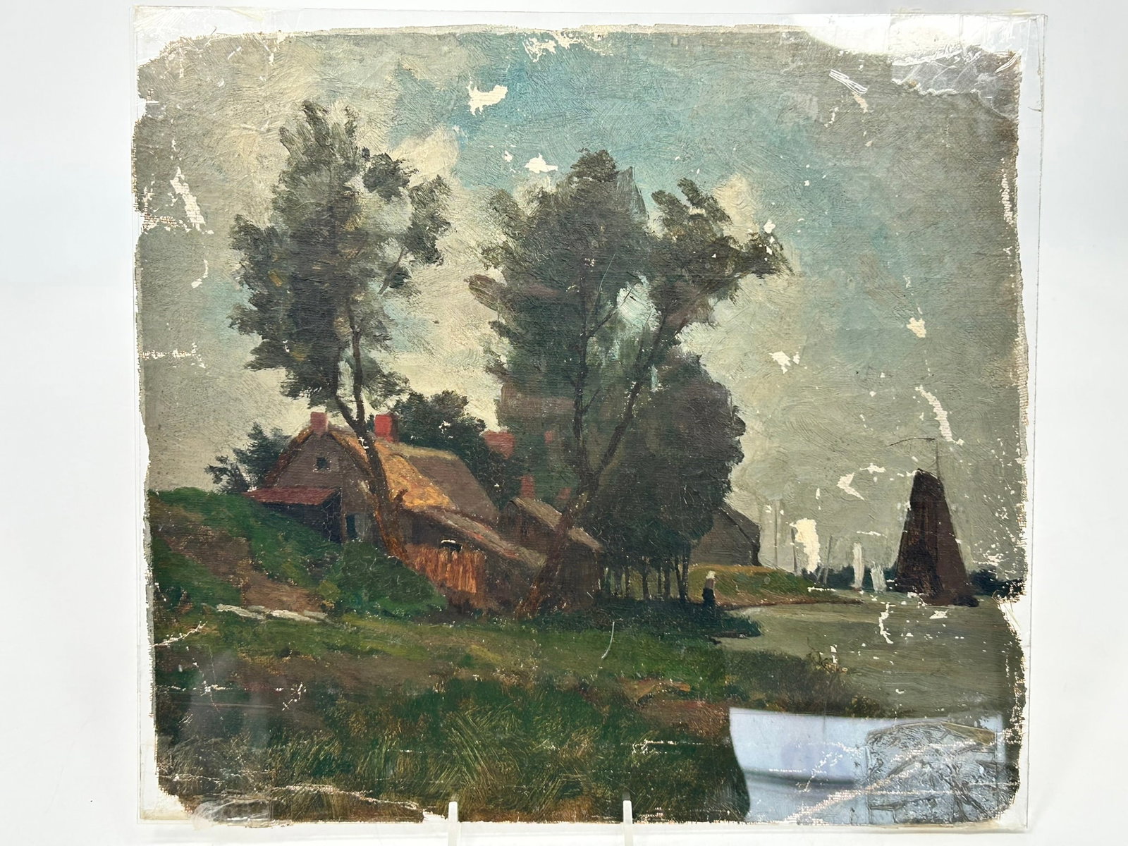 A Painting of House and Landscape, Possibly by Jan Hoynck van Papendrecht (1 of 6)
