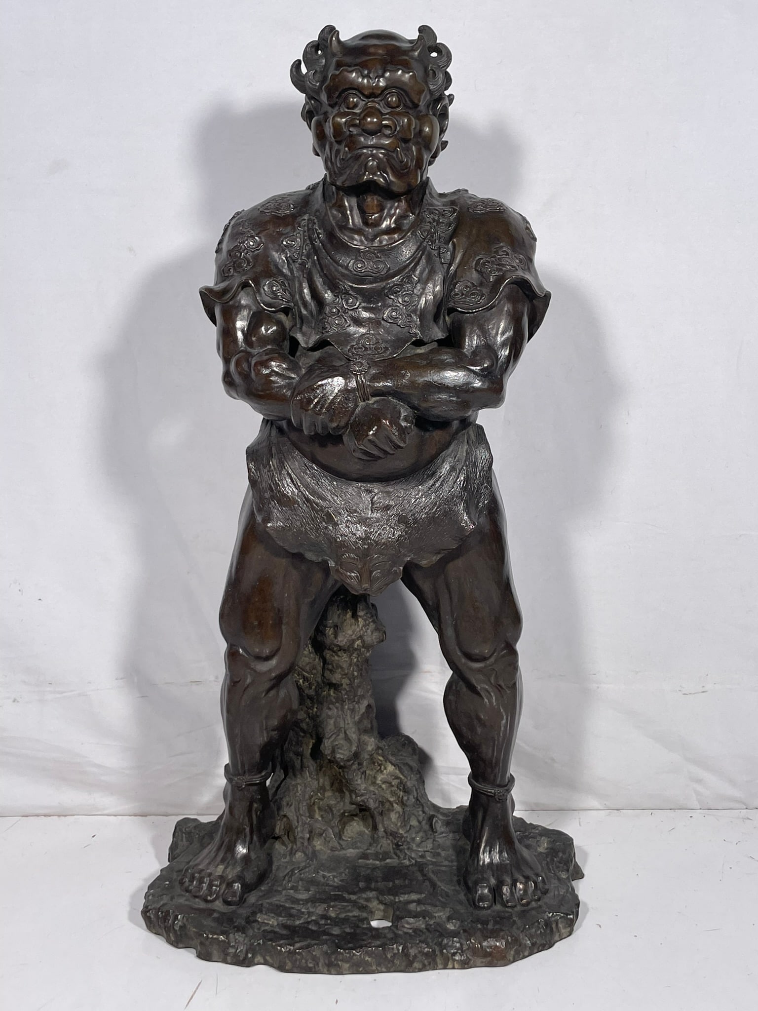 A Large Japanese Bronze Figure of Oni: 29 in. high, 14 in. wide.