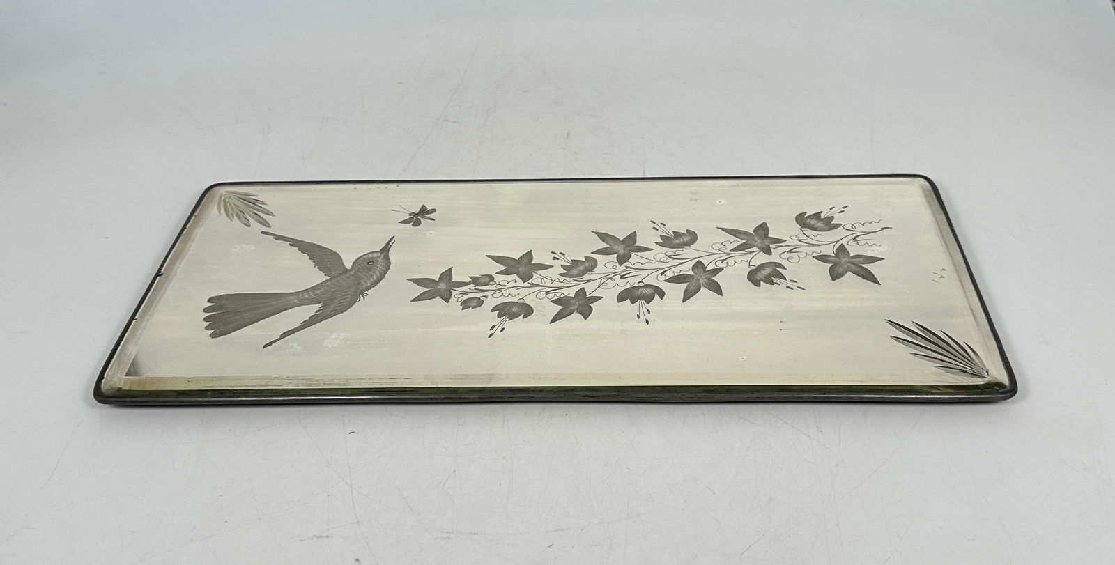 An Art Deco Silvered/Etched Glass Mirror, 1920s (1 of 4)