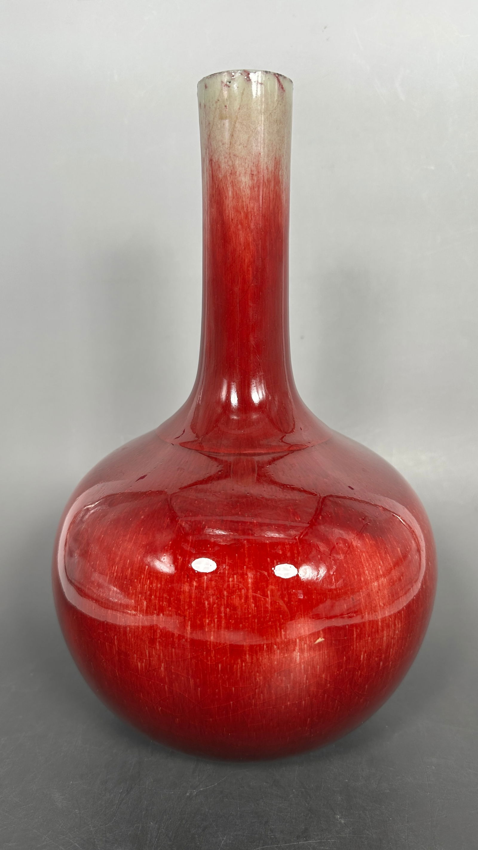 A Chinese Red-Glazed Bottle Vase (1 of 9)
