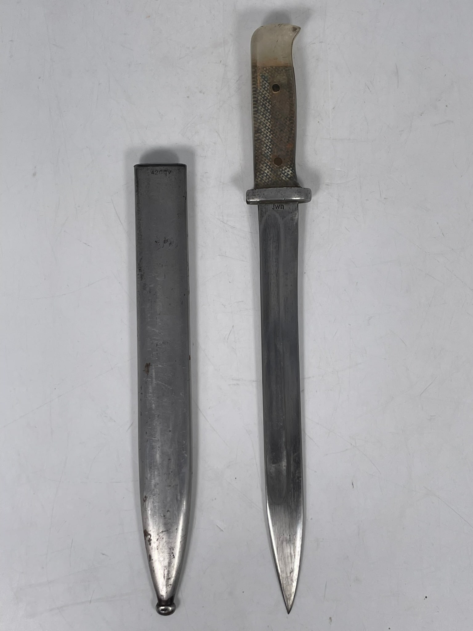 A German Mauser K98 WWII Bayonet, Marks 42 agv and JWH (1 of 7)