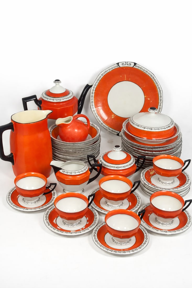A Set of Forty-Five P.A.L.T Czecho-Slovakia Porcelain Tea Services (Part) and Two Pottery Ware (1 of 18)
