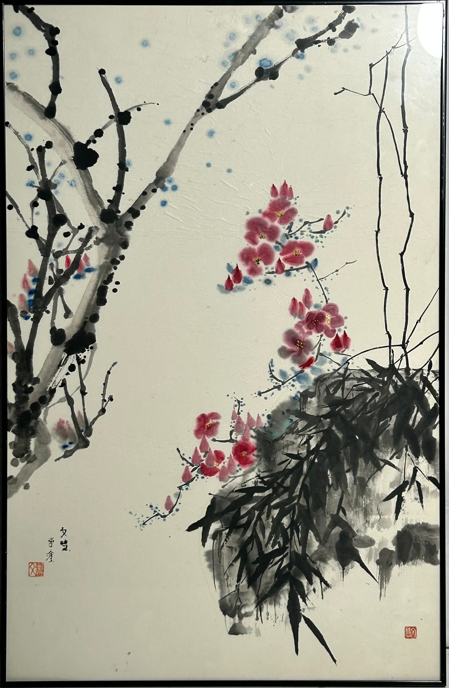 A Chinese Painting of Plum Blossom, Signature Wen Hui (1 of 6)