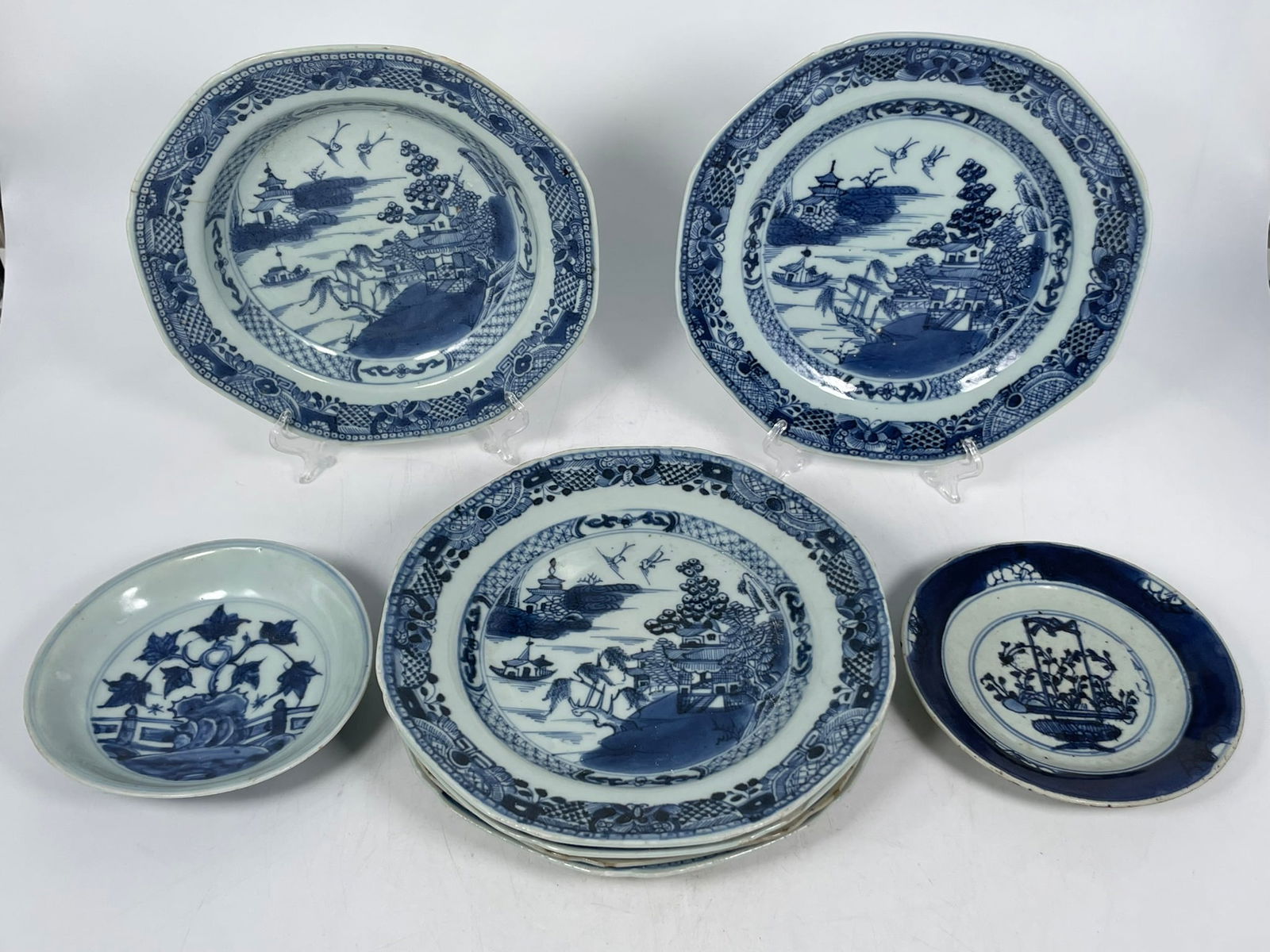 A Group of Eight Chinese Blue and White Porcelain Dishes (1 of 18)