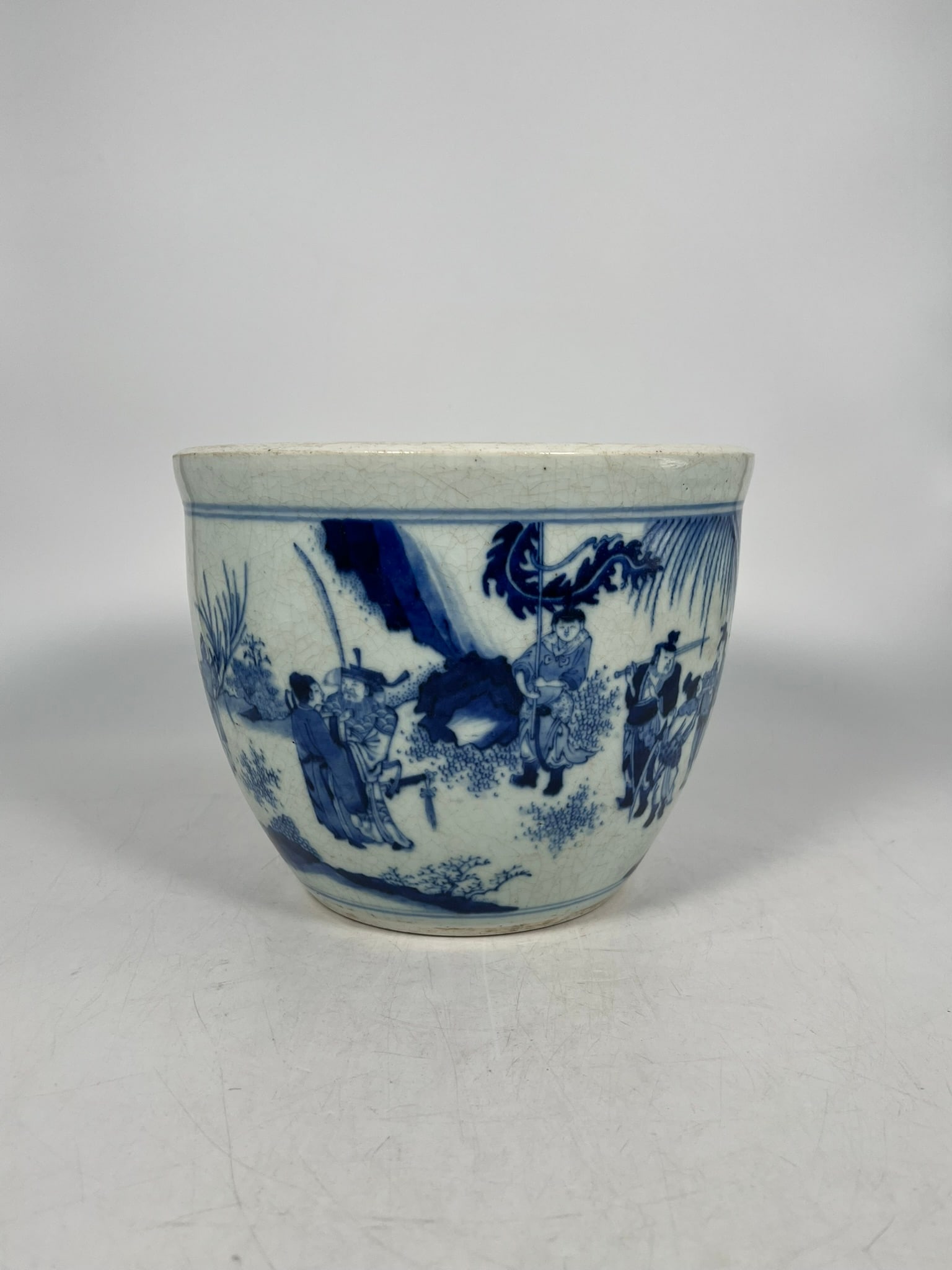 A Chinese Blue and White Jardiniere, Qing Dynasty (1 of 14)