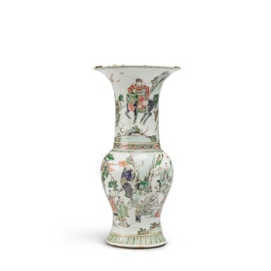 Sotheby's Provenance, A famille-verte 'phoenix-tail' vase, Qing dynasty, Kangxi period: Information will be updated shortly.