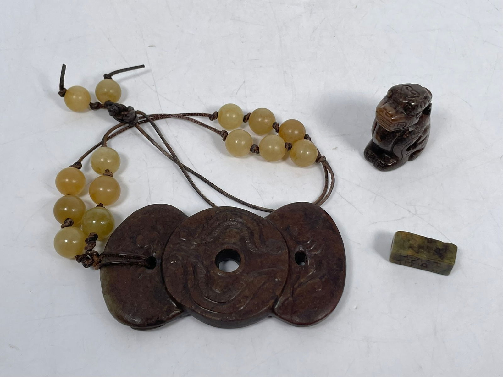 A Group of Three Chinese Jade Ornaments (1 of 19)