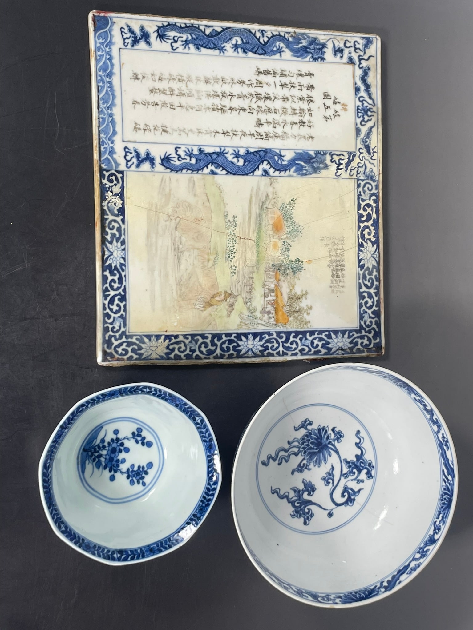 A Group of Three Chinese Porcelain Objects (1 of 20)