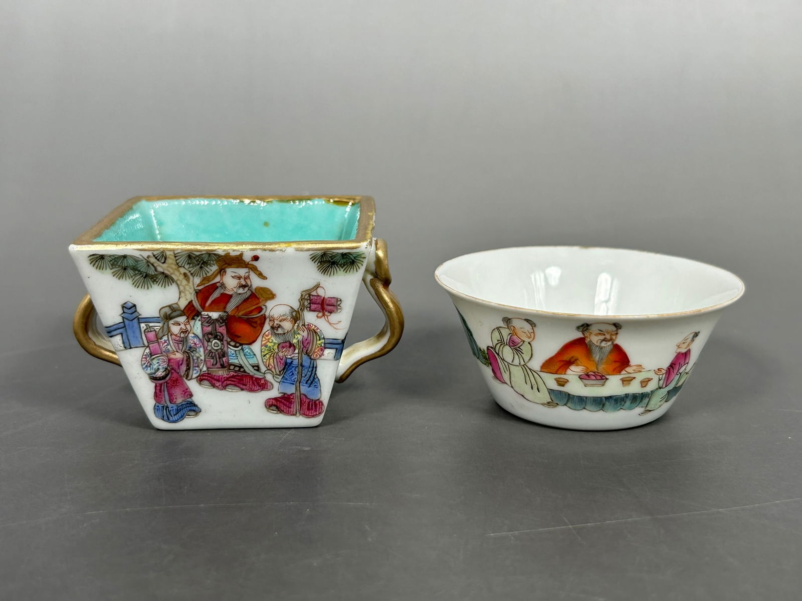 Two Chinese Famille Rose Porcelain Cups (1 of 15)