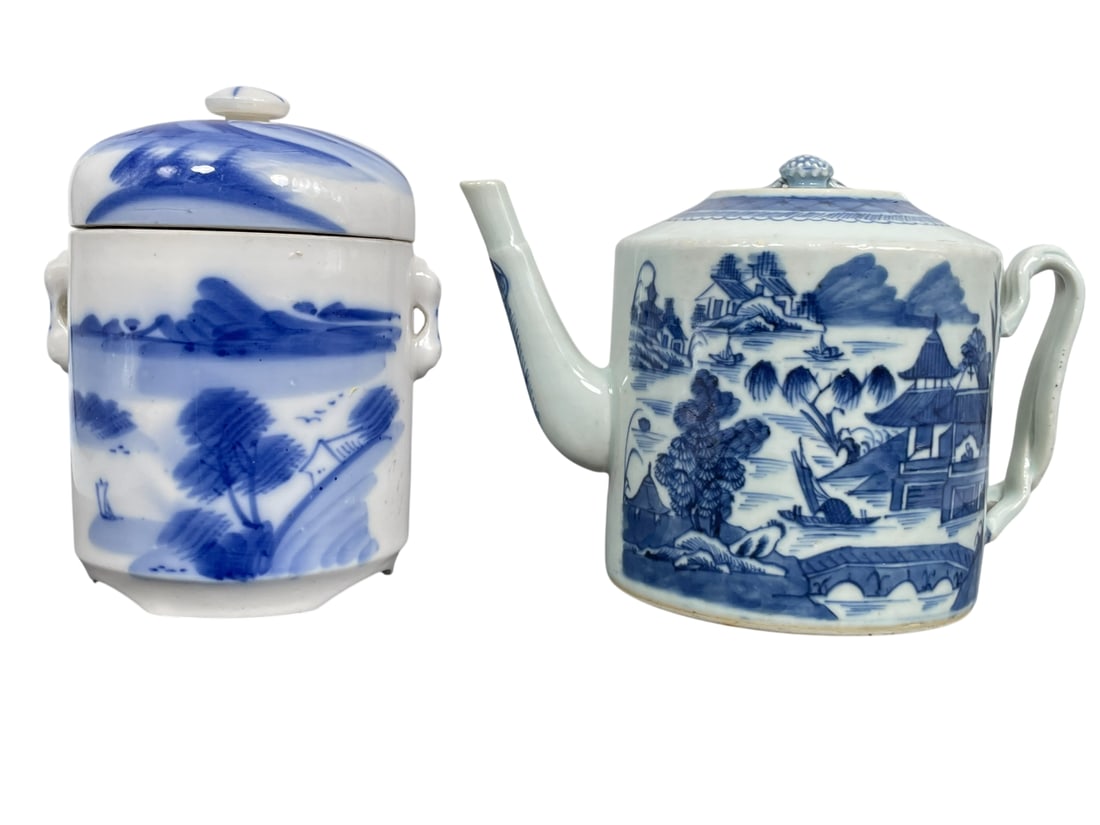 Two Chinese Blue and White Porcelain Ware (1 of 14)