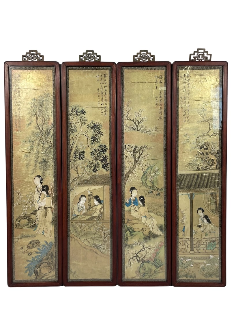 A Set of Four Chinese 'Four Arts' Paintings (1 of 16)