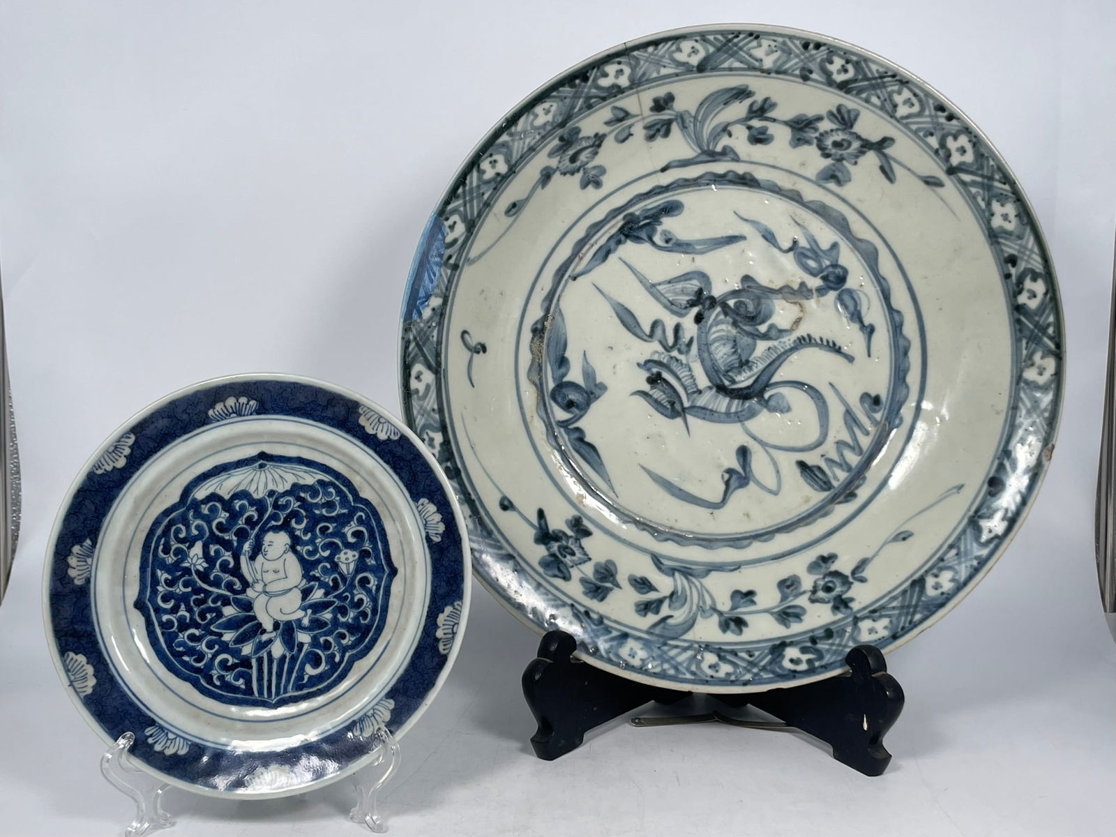 Two Chinese Blue and White Dishes (1 of 12)