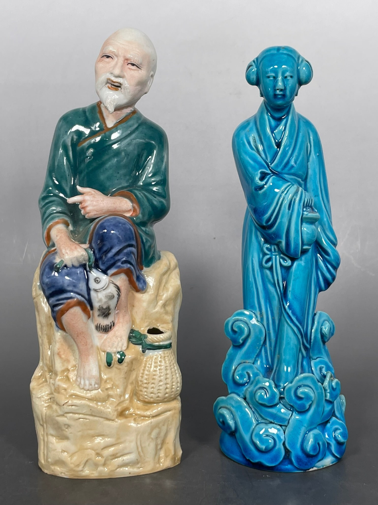 Two Chinese Porcelain/Pottery Figures (1 of 11)