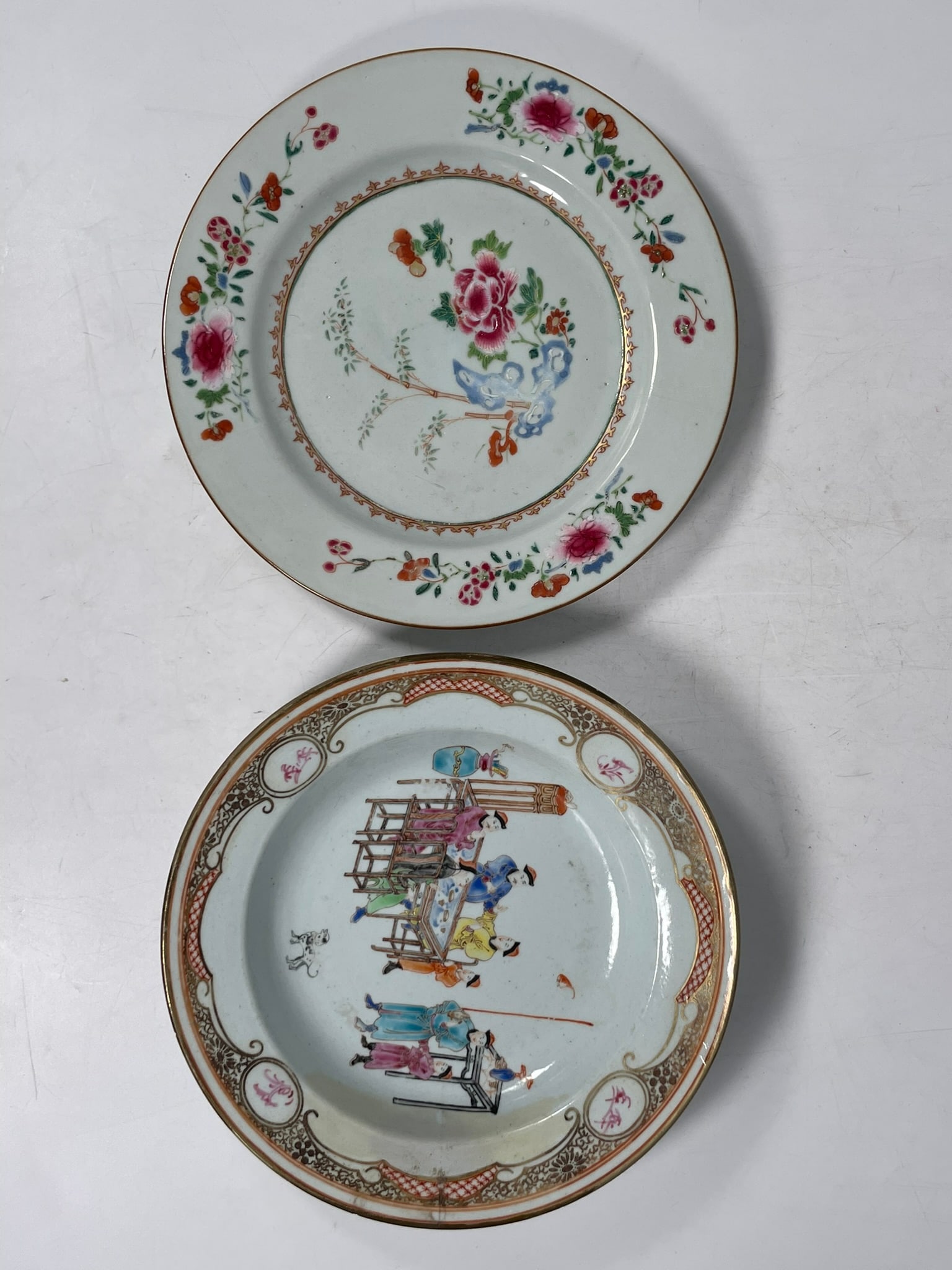 Two Chinese Famille Rose Porcelain Dishes, 18th Century (1 of 14)