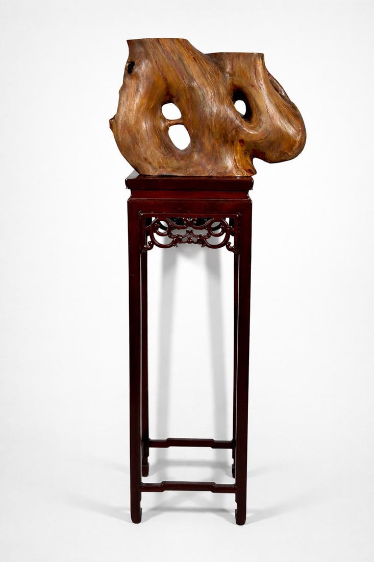 A Chinese Incense Stand and a Carved Wood Stand (1 of 17)