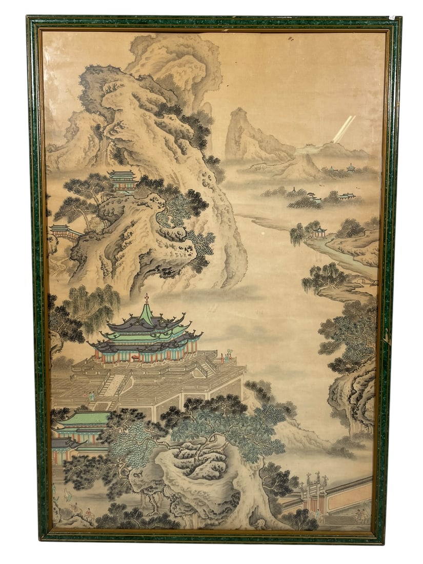A Chinese Painting of 'Mount Li Escaping the Heat', after Yuan Jiang (1 of 10)